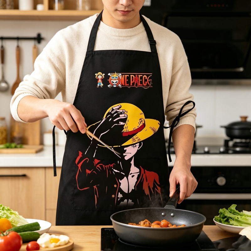 Kitchen Baking Items - Grembiule One Piece Luffy Stampato, Grembiule