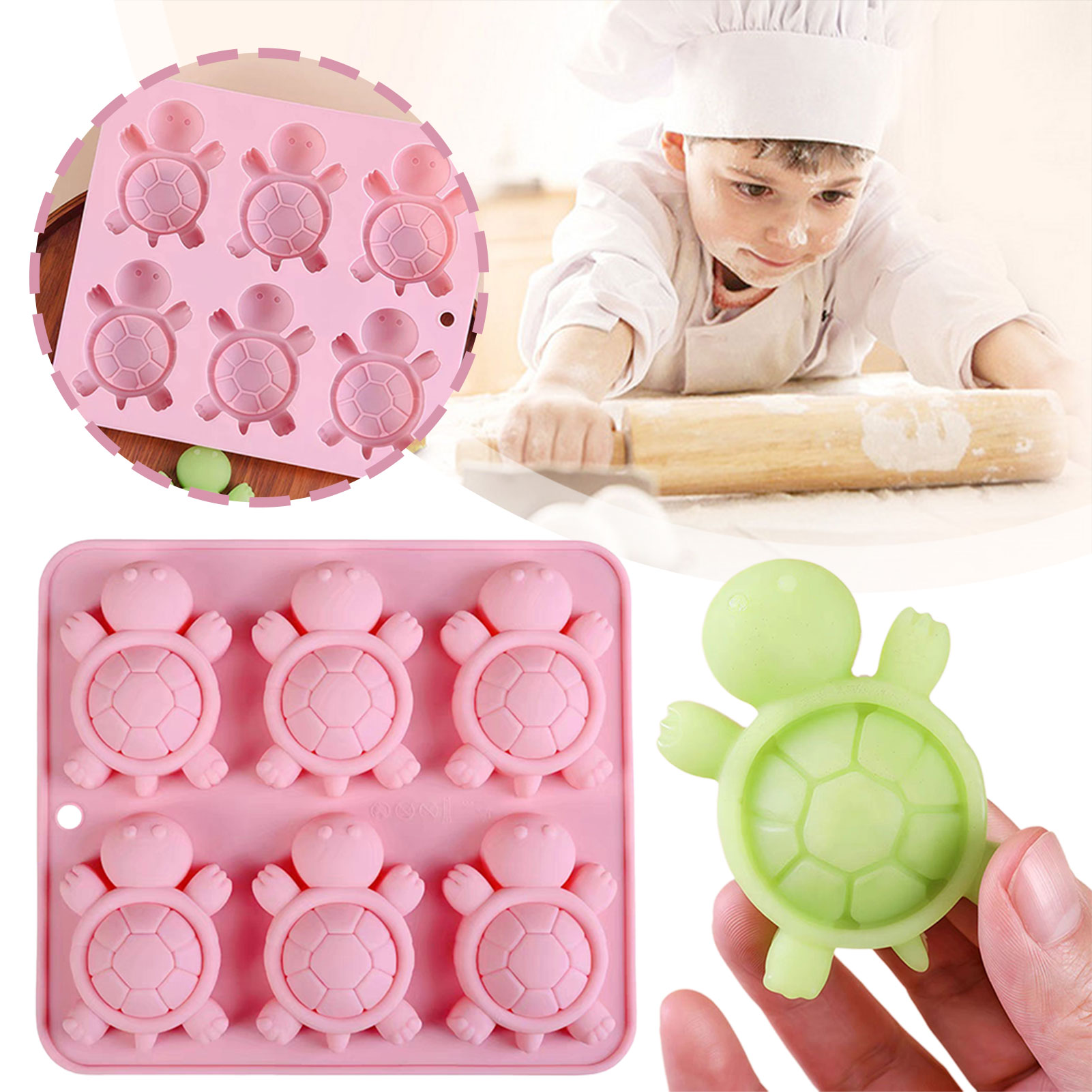 Kitchen Baking Items - Tartarughe vassoio di ghiaccio 3d tartarughe