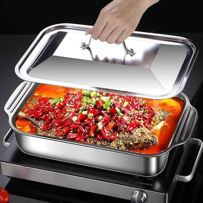 Kitchen Baking Ware - Teglia Profonda in Acciaio Inox con