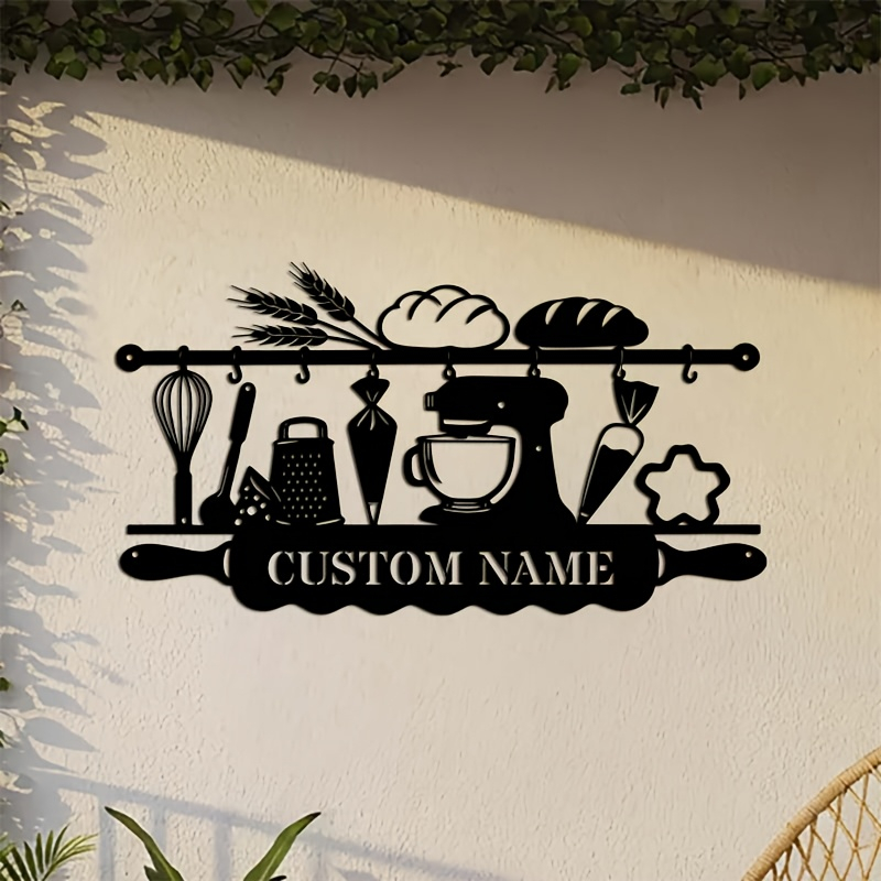 Baking In Kitchen - Decorazione da Parete in Ferro Personalizzata