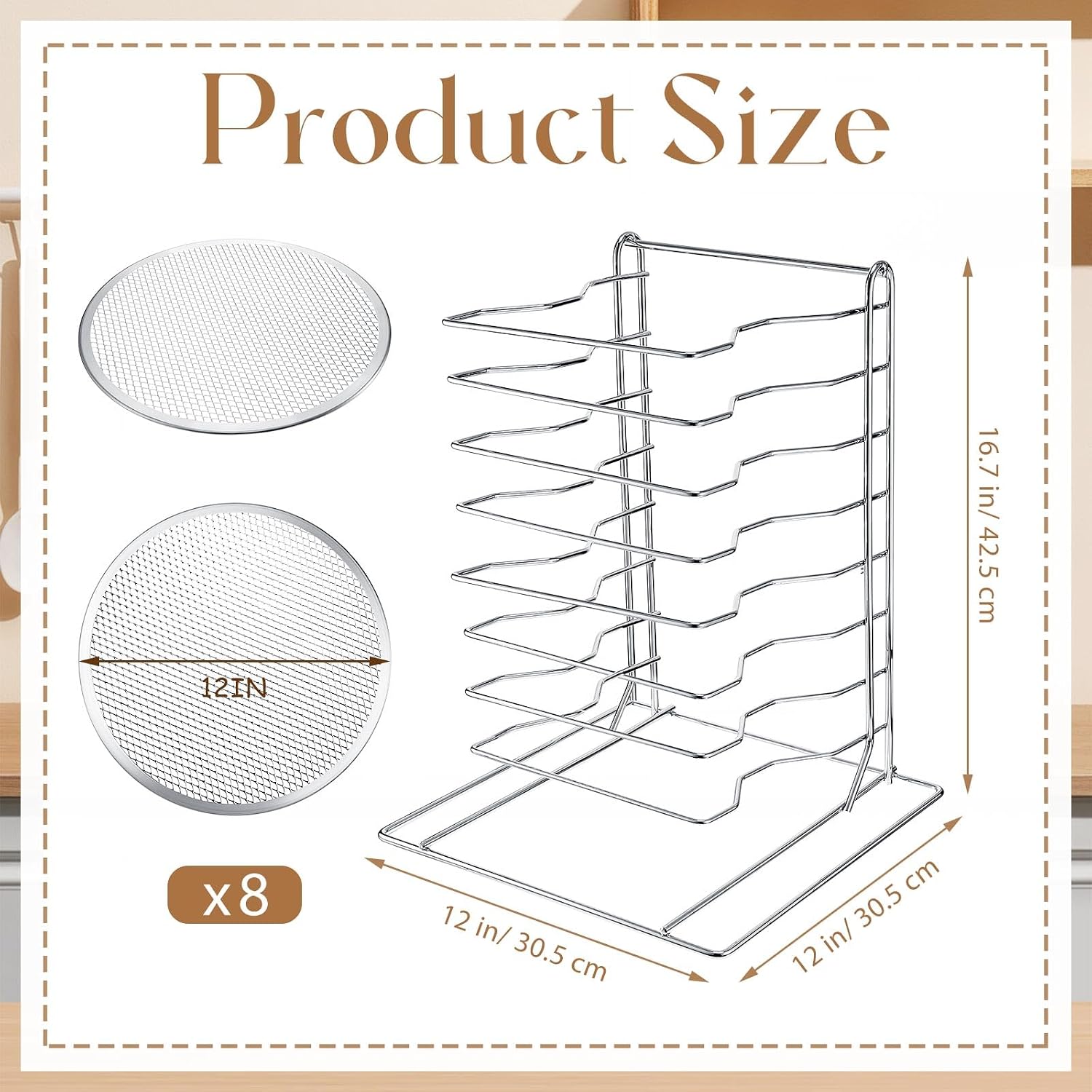 Supporto per pizza a 8 livelli - Kitchen Baking Pans recensione e prezzo