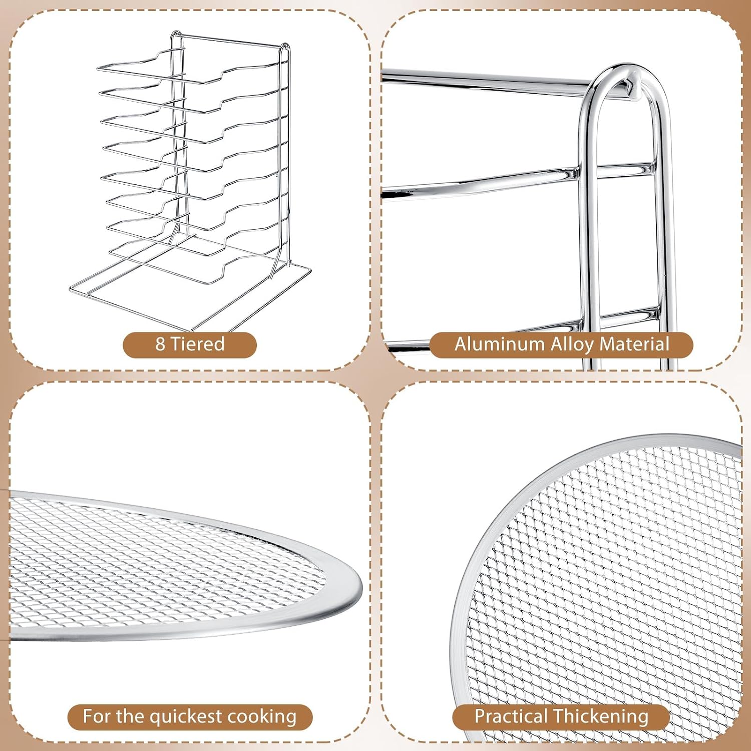 Supporto per pizza a 8 livelli - Kitchen Baking Pans recensione e prezzo