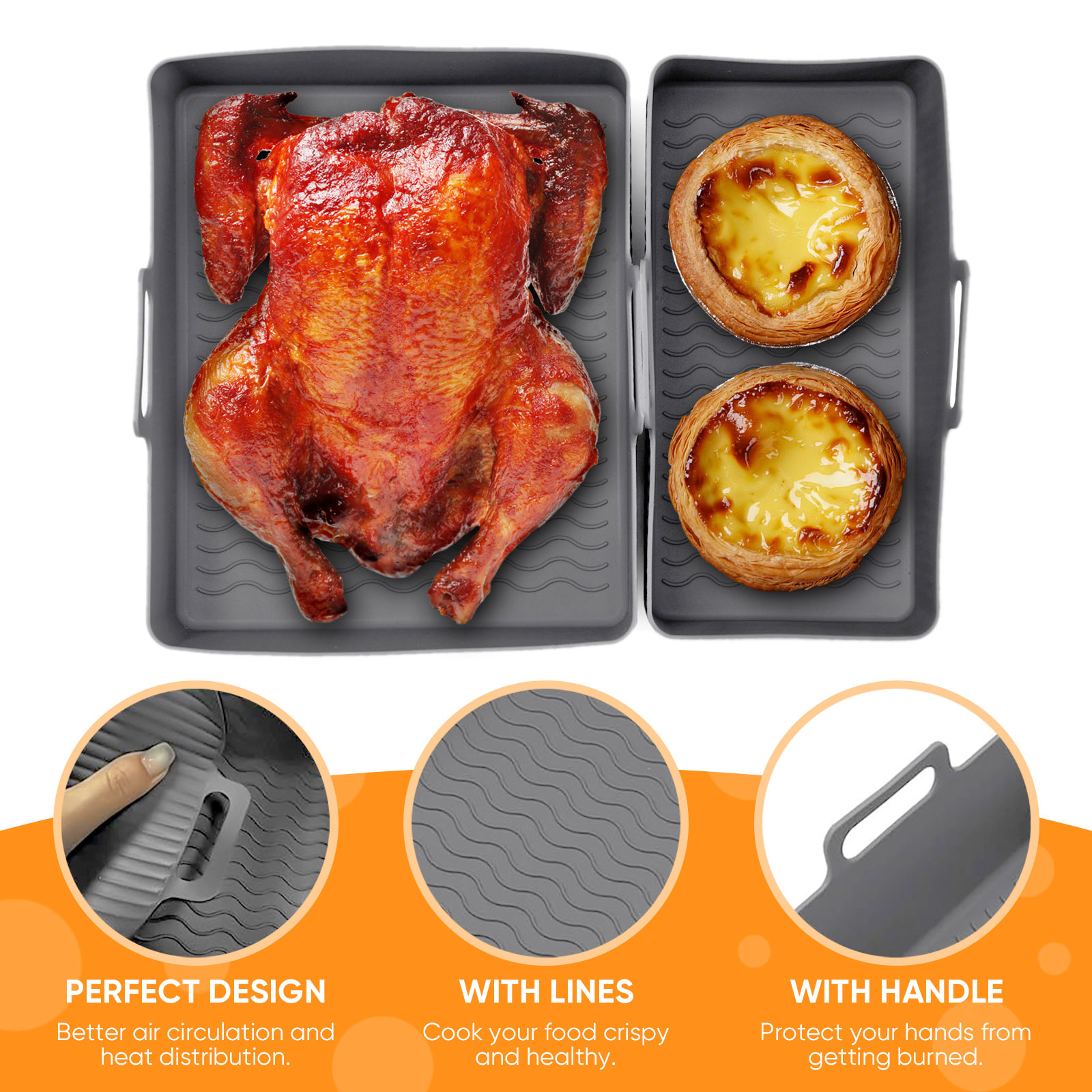 2 pz Set Silicone Friggitrice  - Kitchen Baking Tray Set recensione e prezzo