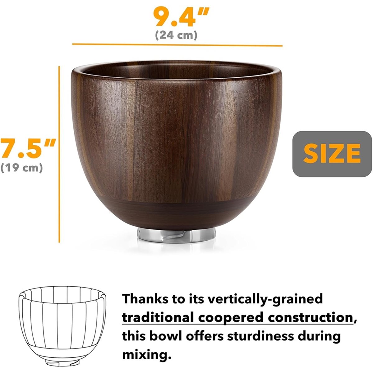 (A25M) Ciotola in Legno per Mi - Stand Mixer Bowl recensione e prezzo